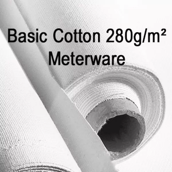 Leinwand Basic Cotton ca. 280 g/m² Meterware 75 cm breit